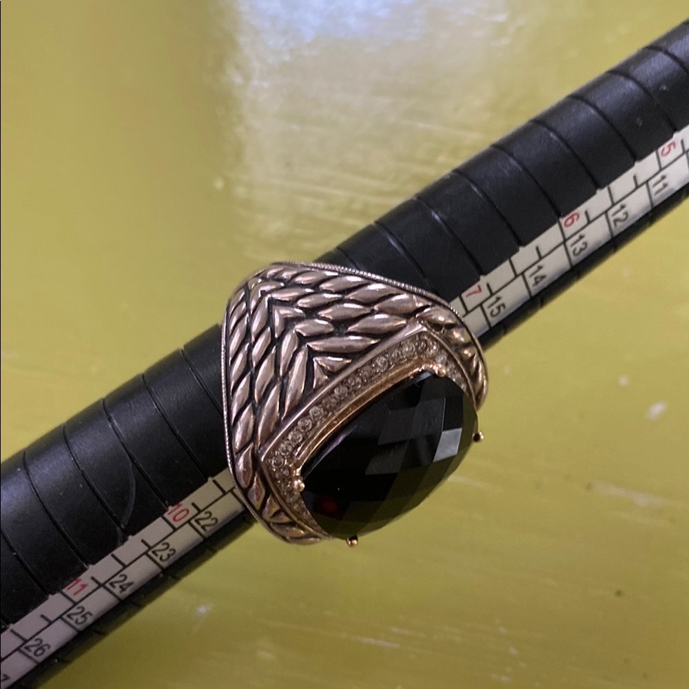 Men’s 14k 925 Diamond and onyx ring